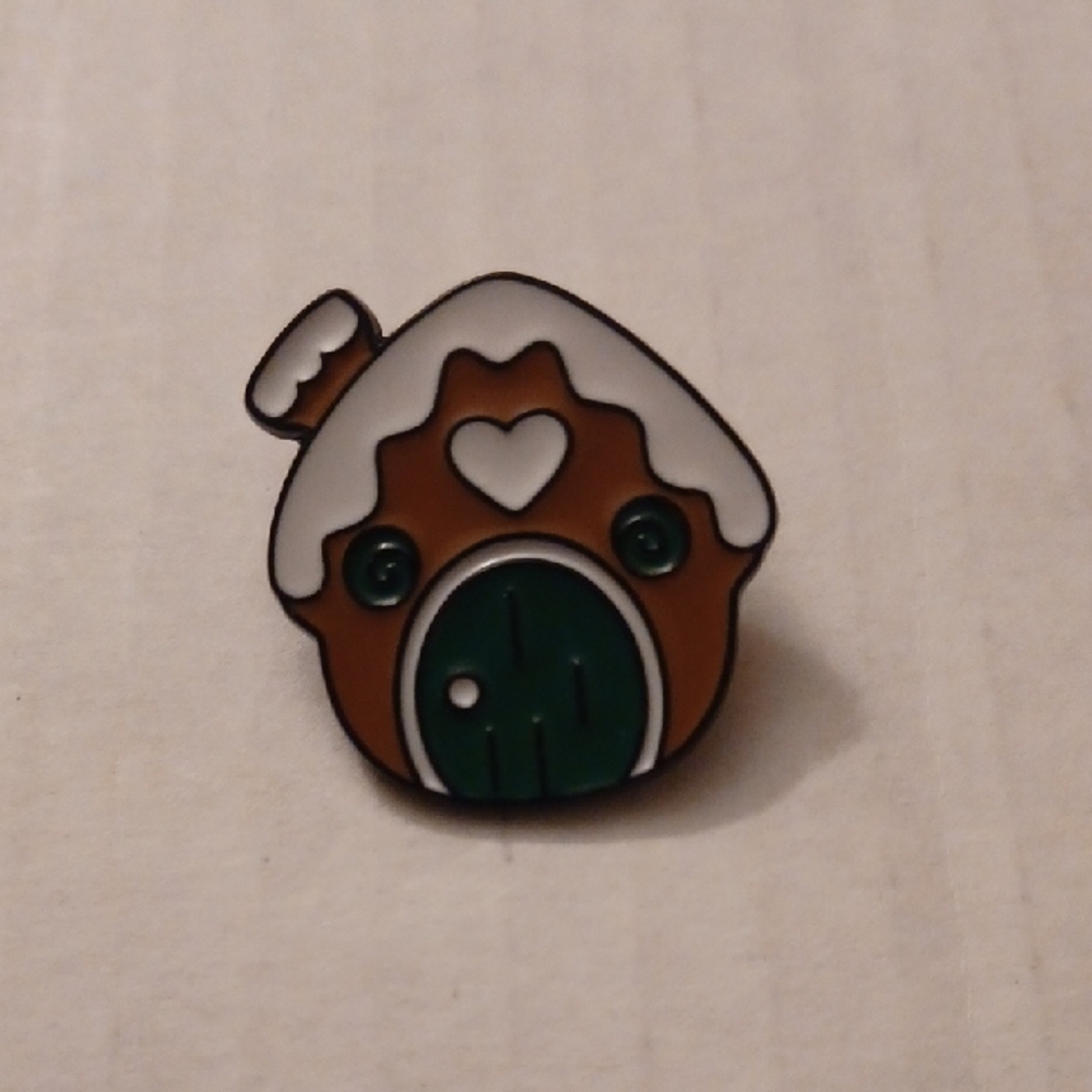 4/$30 New Gingerbread House Enamel Pin